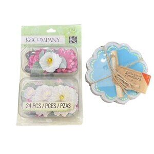 Craft Lot Layered Paper Flowers Scrapbooking Card Making Embellishments 90s‎